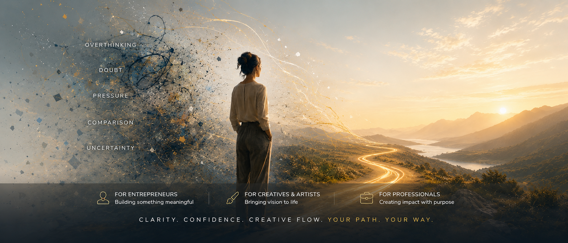 Sue McKellar, Inner Transformation Coach, in a calm consulting space